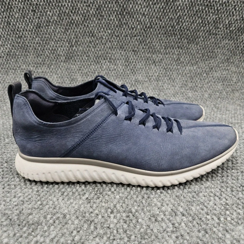 Cole Haan Men's 12 Blue Grand Motion Zerogrand Oxford Shoes Casual Dress Leather